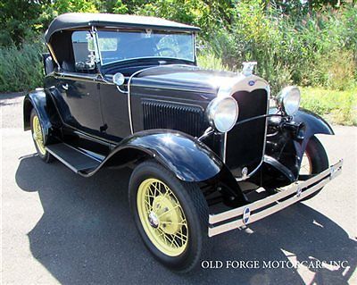 Ford : Model A Roadster Deluxe 30 deluxe roadster 4 cylinder 3 speed side mount cowl lamps classic vintage