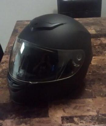 Medium Full Face Flat Black Helmet