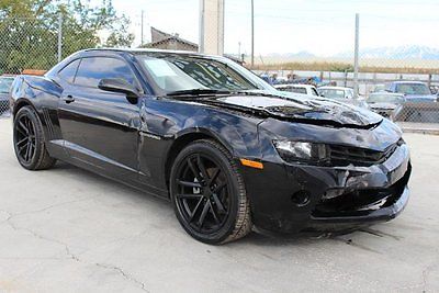 Chevrolet : Camaro LS Coupe 2014 chevrolet camaro ls coupe salvage wrecked repairable all black wont last