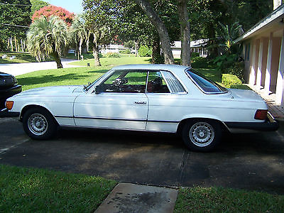 Mercedes-Benz : 400-Series 1979 mercedes 450 slc white w red int sunroof runs great 87 000 miles