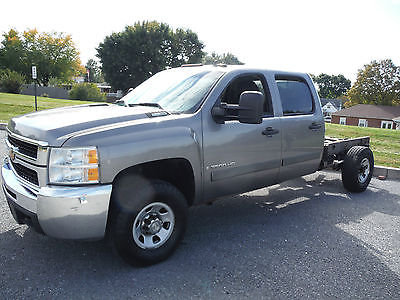 Chevrolet : Silverado 3500 CHASSIS CREW 2008 chev hd 3500 crew cab duramax chassis cab 1 ton great snatch truck