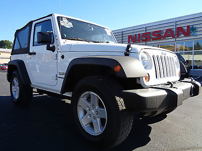 Jeep : Wrangler 2 Door Sport 6 Speed Manual Soft Top White 4x4 2013 wrangler 2 door sport v 6 6 speed manual 4 x 4 soft top white 4 wd one owner