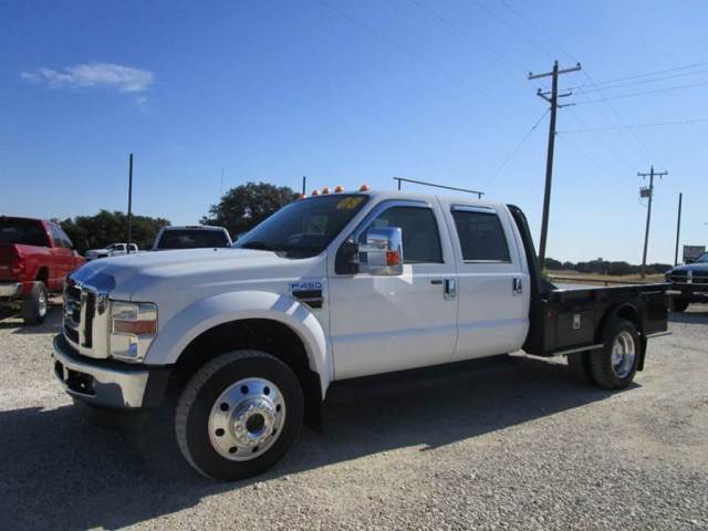 Ford : Other Lariat 4dr C 2008 ford f 450 super duty 6.4 l powerstroke diesel crew cab dually flatbed 4 x 4