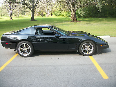 Chevrolet : Corvette leather 1996 black corvette coupe