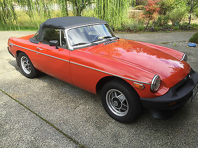 MG : MGB Convertible/Roadster Beautiful Dark Orange MGB Convertible with Overdrive and Big Bore Engine