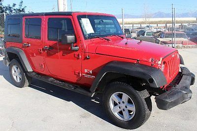 Jeep : Wrangler Unlimited X 4WD 2008 jeep wrangler unlimited x 4 wd salvage wrecked repairable project l k