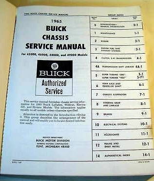 Original 1965 Buick Service Manual, 1