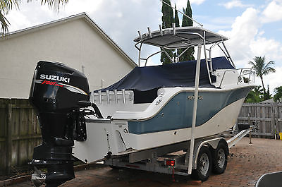 2008 SEAFOX 256 WA W/ SUZUKI DF300 18 ORGINAL HOURS W/ TRAILER