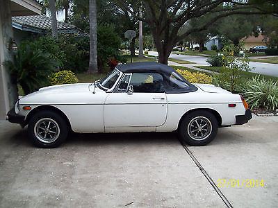 MG : MGB White with black top Clean, runs well, new top. good condition, good tires and spare. All original