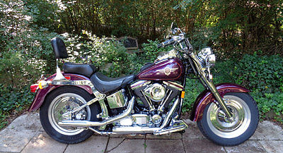 Harley-Davidson : Softail Harley Davidson Evo Fat Boy Softail Tricked Out In Chrome & Ready To Roll!