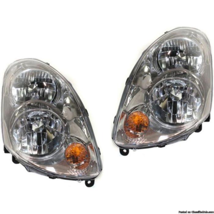 03-04 Infinity G35 Halogen Headlight Headlamp Pair Set for Sedan, 0