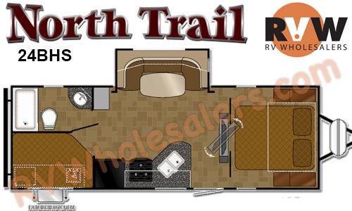 2016 Heartland RV North Trail 24BHS Travel Trailer