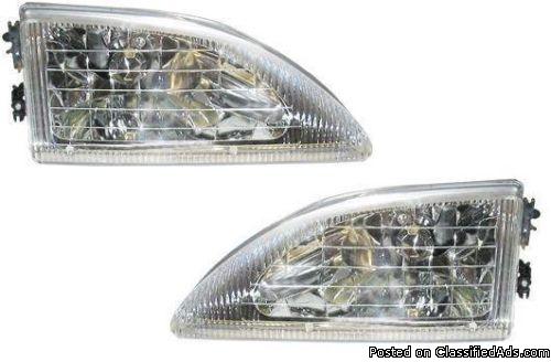 94-98 Ford Mustang Headlights Headlamps Pair Set LH/RH