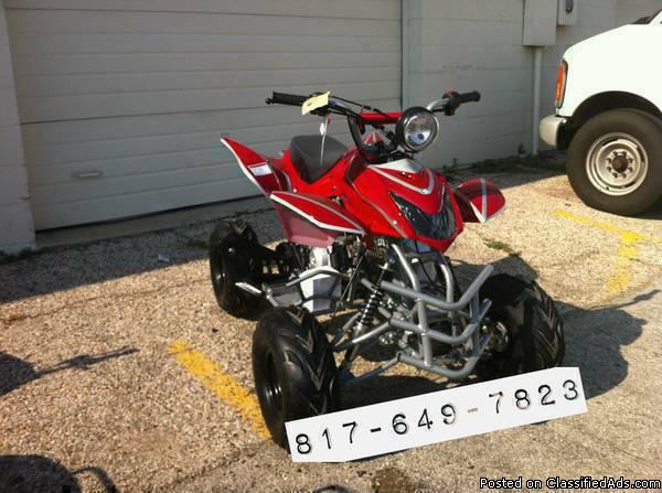 Racing style four wheeler for sale 110cc atv