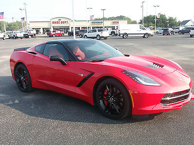 Chevrolet : Corvette 3LT Z51 3LT Coupe Torch Red 6.2L 8 Spd Paddle Navigation Magnetic Ride Black Wheels