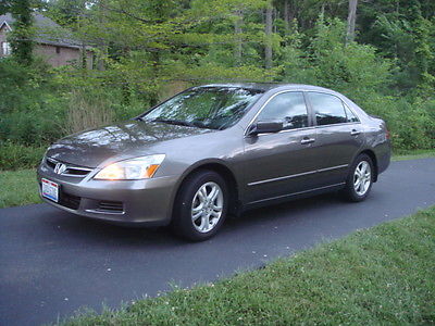 Honda : Accord EX Sedan 4-Door 2006 honda accord ex l gray paint with black leather interior