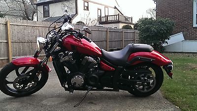 Yamaha : V Star Candy Red 2013 Yamaha Stryker with custom cobra Swept Pipes Mint Condition