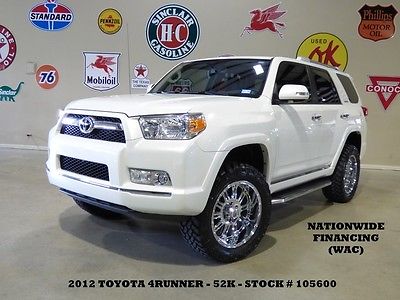Toyota : 4Runner Limited 4WD LIFTED,SUNROOF,NAV,HTD LTH,CHROME 20'S,52K! 12 4 runner limited 4 wd sunroof nav back up htd lth 3 rd row 20 s 52 k we finance