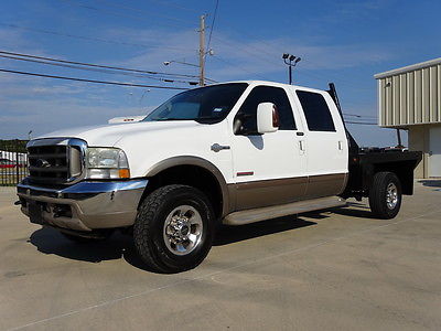 Ford : F-350 KING RANCH FX4 CREW CAB DIESEL 4X4 AUTO 2004 ford f 350 king ranch fx 4 diesel 4 x 4 auto flat bed looks drives great