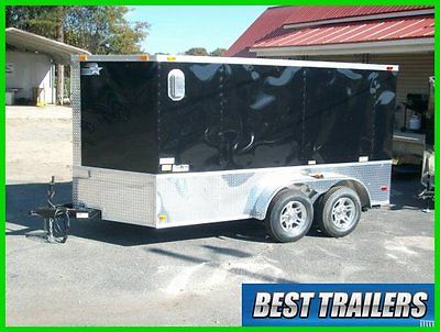 2015 7x12 motorcycle pkg New enclosed double bike trailer cargo 7 x 12 special