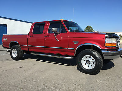 Ford : F-250 XLT ONLY 86K - 1997 FORD F250 CREW CAB 4X4 5 SPEED SHORTBED 7.3 POWERSTROKE DIESEL