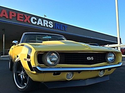 Chevrolet : Camaro SS 1969 camaro ss convertibible x 22 daytona yellow frame off restoration 1 k miles