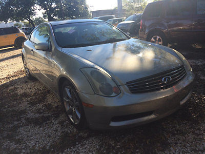 Infiniti : G35 2DR CPE LUX 5AT 2 dr cpe lux 5 at coupe automatic gasoline 3.5 l v 6 cyl silver