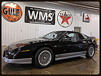 Pontiac : Fiero GT 87 black gt v 6 5 speed manual clean firebird actual miles wms power cloth auto