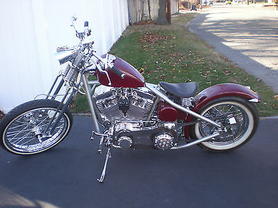 Custom Built Motorcycles : Other NEW CUSTOM BUILT MOTOCYCLE, HARLEY DAVIDSON IMMITATION, METALLIC RED/CHROME