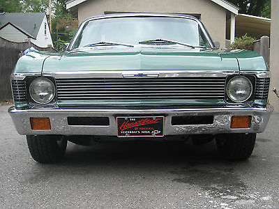 Chevrolet : Nova base laser straight almond green 2dr coupe new crate motor