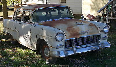 Chevrolet : Bel Air/150/210 210 1955 chevy 210 4 dr sedan parts car about 95 complete powerglide