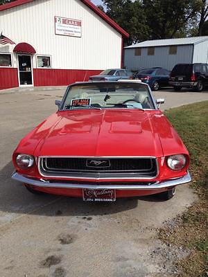 Ford : Mustang Base Convertible 2-Door 1968 ford mustang base convertible 2 door 4.7 l