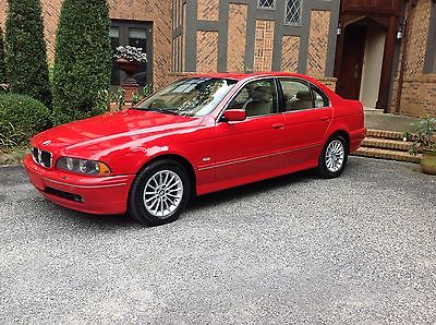 BMW : 5-Series 540i A TRUE CLASSIC, powerful V-8, bright red, tan leather, looks and drives as new