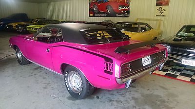 Plymouth : Barracuda CUDA  1970 panther pink cuda real fm 3 pink 4 spd big block 383 show quality rare