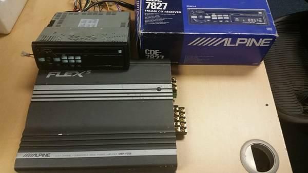 80 Alpine car audio combo. Alpine AM. FM. CD stereo, With RCA Front, 0