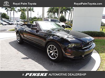 Ford : Mustang 2dr Convertible V6 Premium 2014 ford mustang black on black leather auto florida car drop top