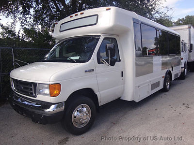 Ford : E-Series Van Shuttle Bus 2006 ford e 450 shuttle transport bus 13 passenger 6.8 l v 10 party limo cutaway