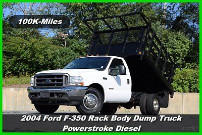 Ford : F-350 XL Rack Body Dump Truck 04 ford f 350 f 350 xl regular cab rack body dump truck 6.0 l power stroke diesel