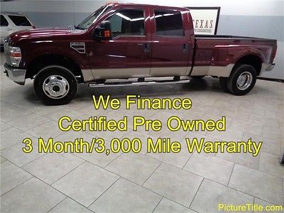 Ford : F-350 Lariat 4WD Crew Diesel 08 f 350 lariat 4 x 4 dually leather heated seats warranty we finance texas
