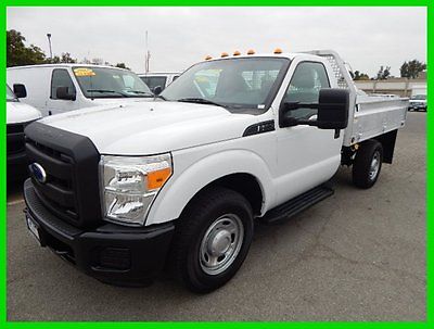 Ford : F-350 XL Used 2011 Ford F350 9’ Aluminum Flatbed SRW 6.2L V-8 Gas Automatic Hitch Ramps