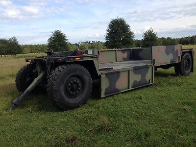 Military Surplus Steel Heavy Mobility Trailer w/Drop Side Panels
