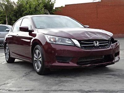 Honda : Accord LX Sedan CVT  2014 honda accord lx sedan cvt wrecked damaged project back up cam low miles