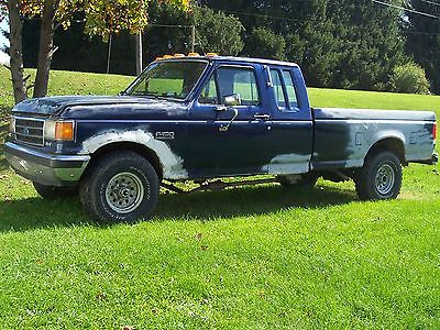 Ford : F-150 XLT Lariat Extended Cab Pickup 2-Door 1990 ford f 150 xlt lariat extended cab navy blue great project truck