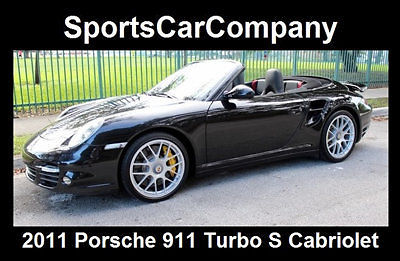Porsche : 911 Turbo S Cabriolet 2011 porsche 911 turbo s cabriolet black loaded with equipment magnificent