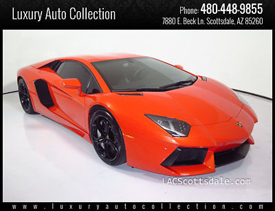 Lamborghini : Aventador 2dr Coupe 12 aventador navigation rear camera orange stitching suspension lifter 13 14 15