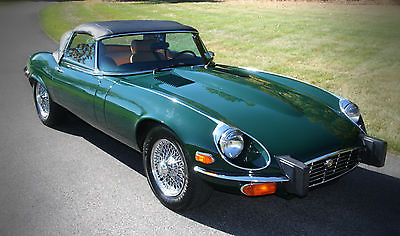 Jaguar : E-Type XKE 1974 jaguar xke v 12 roadster british racing green 26 171 miles