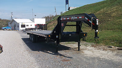 NEW 2015 PJ 30' GOOSENECK 25K FLATDECK WITH DUALS HOTSHOT HAULER TRAILER