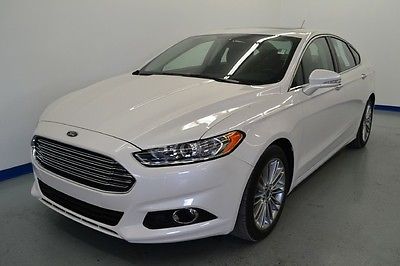 Ford : Fusion SE 1 owner non smoker navigation sunroof white platinum low miles all wheel drive