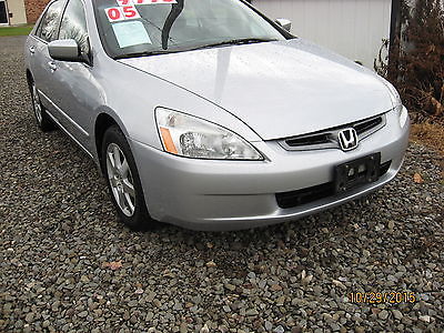 Honda : Accord EX LEATHER 2005 honda accord ex sedan 4 door 3.0 l no reserve auction low miles