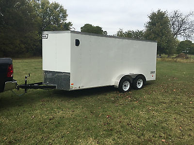 2015 Haulmark 7' X 16' Enclosed Trailer. White, LED's, 3,500lb axles